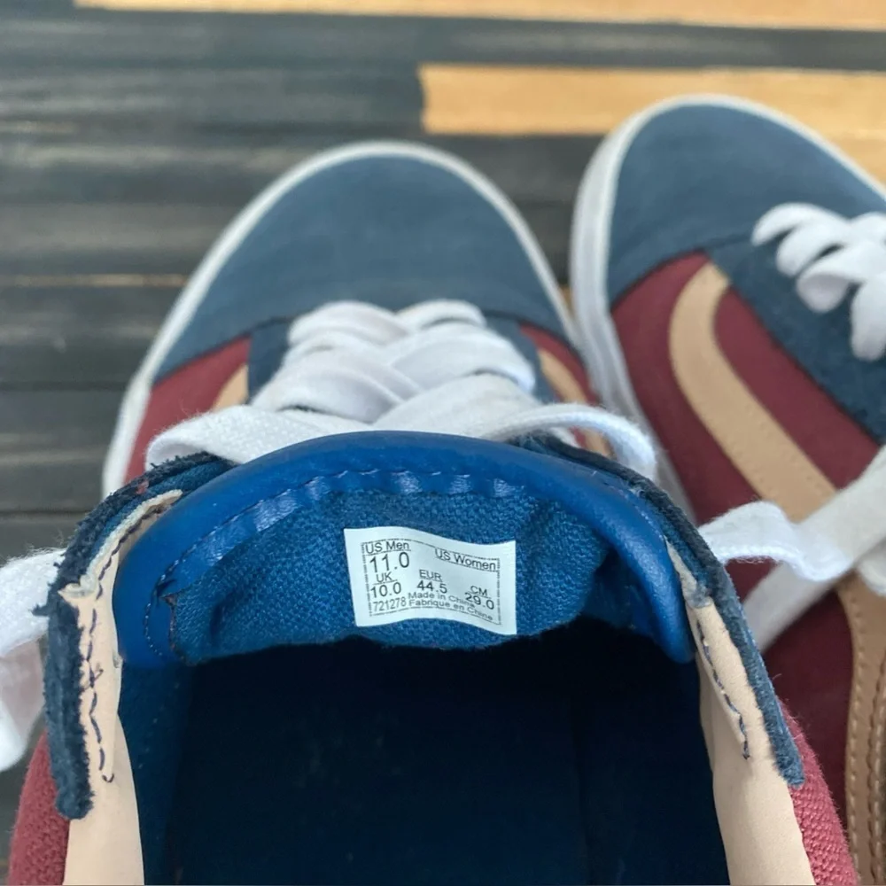 Vans Old Skool Off The Wall Navy Maroon Men’s 11 Unisex Sneakers  T-17